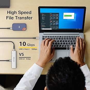 Amazon.com: EZQuest USB-C Slim Gen 2 Hub Adapter 6-in-1 1
